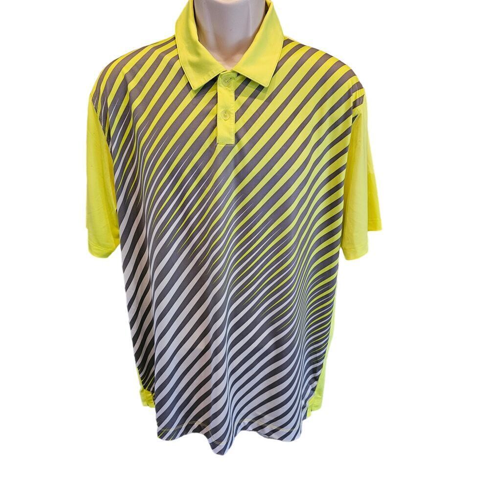 Nike golf tour performance vented back neon geometric size large L men's polo